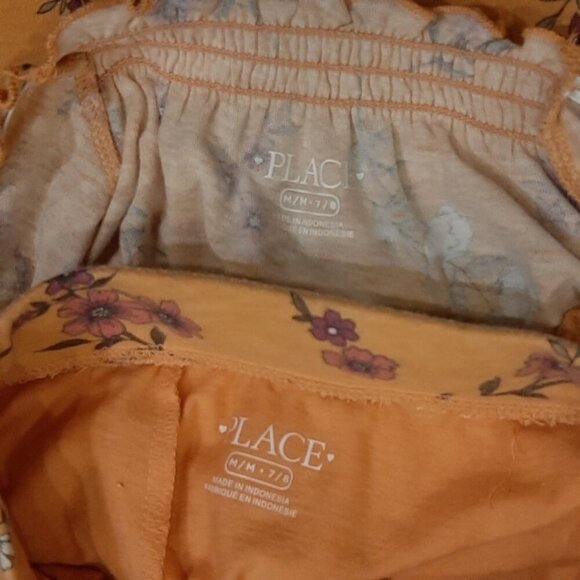 3/$20 Childrens Place 2pc Matching Set Floral Top Ruffled Skirt Smocked Summer - Picture 13 of 14